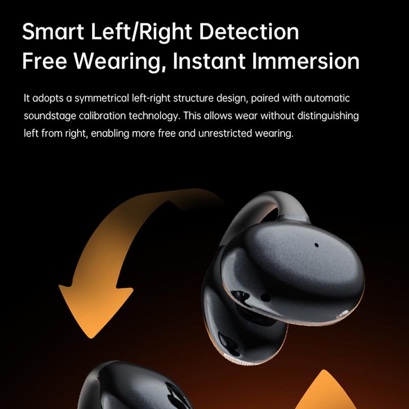 AlongChoice Ai Wireless Earphones Bluetooth 6.0 Headset Noise Cancel Microphone Painless Wear