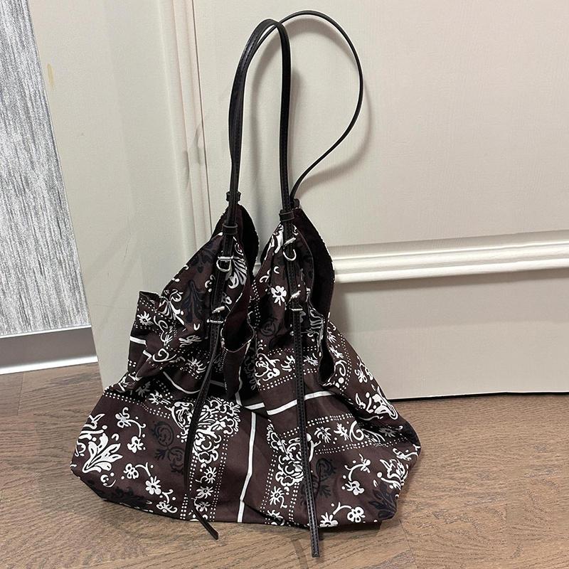 Yogodlns Large Capacity Shopper Tote Bag Ethnic Printed Shoulder Bag Soft Shopper Handbags Fashion Designer Hobos Bags for Women