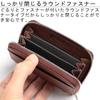 leather craftsman Dualline (dual line) round zipper mini wallet wallet men's leather small size small tochigi leather genuine leather round zipper