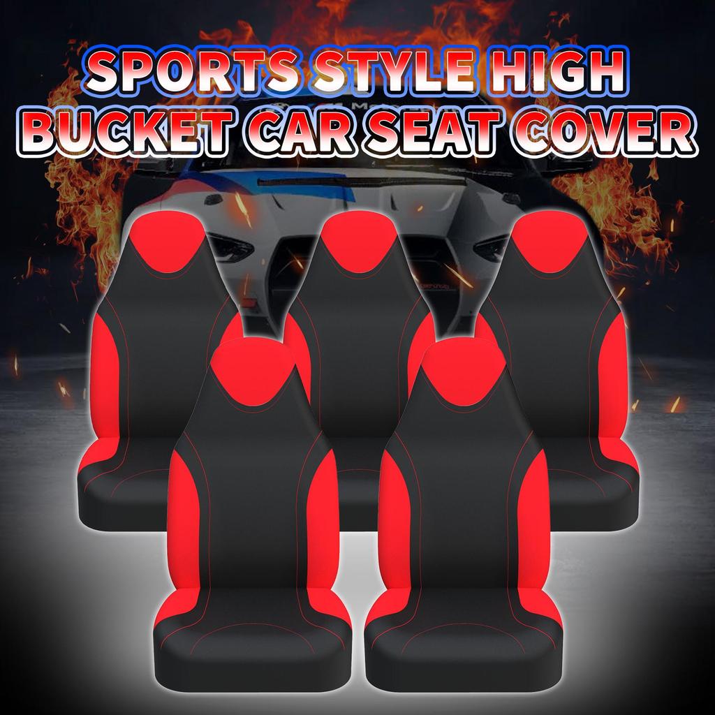 Racing Style Integrated Front Bucket Seat Cover Flat Cloth Auto Accessories Universal For For lada-LARGUS