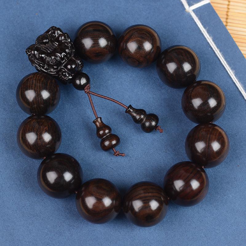 Red Light Sandalwood, Black Sandalwood, Ebony, Black Sandalwood, Buddha Beads, Wenwan Bracelet Sandalwood 108 Rosary Beads.