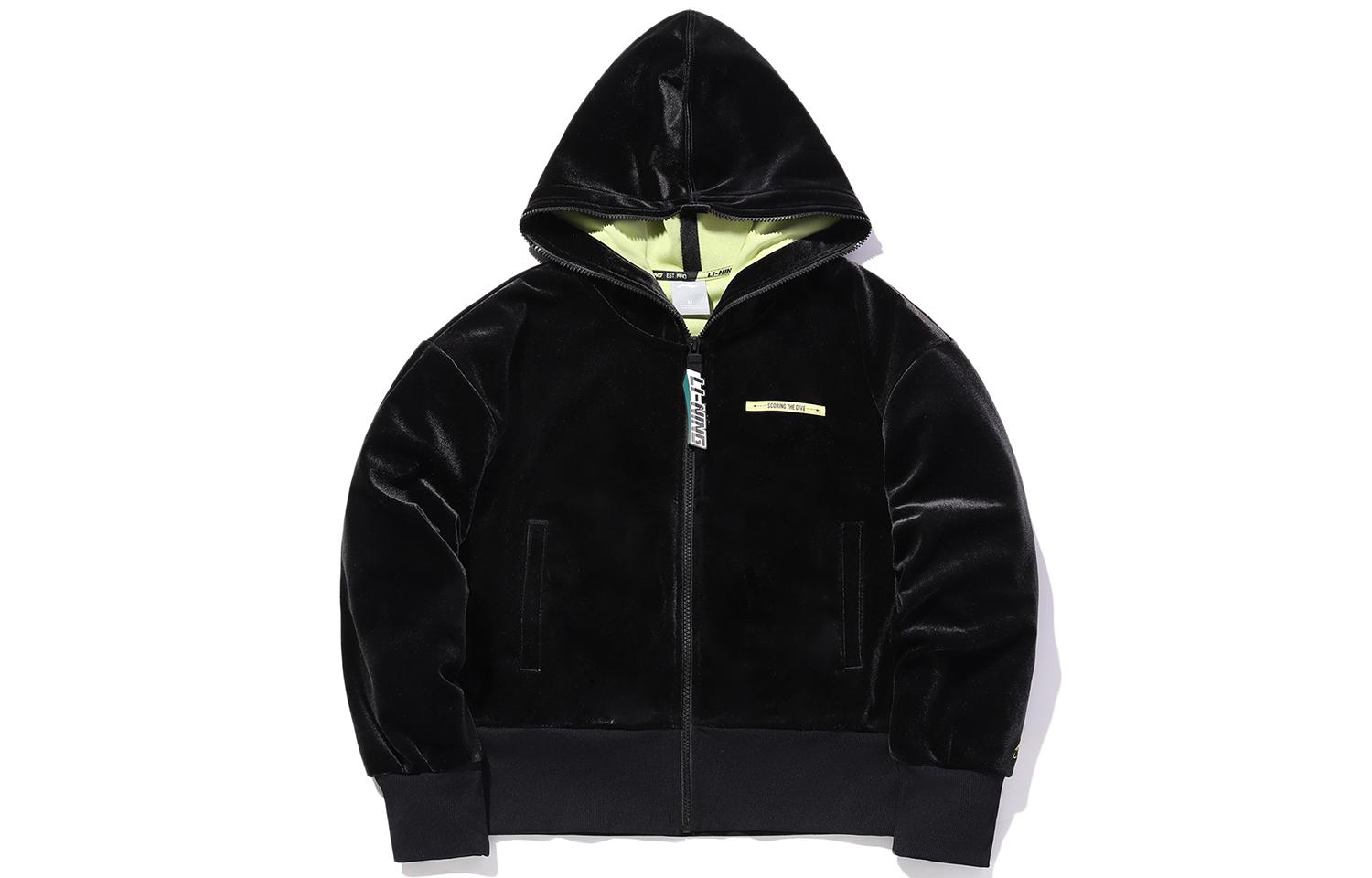 Li Ning Jackets Women s New Standard Black Hooded Moderate AWDQ354-2 L