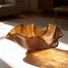 Glass Tray Ruffled Edge Pattern Fruit Plate Desktop Storage Candy Bowl Jewelry Dish Trays Decorative Home Decoration