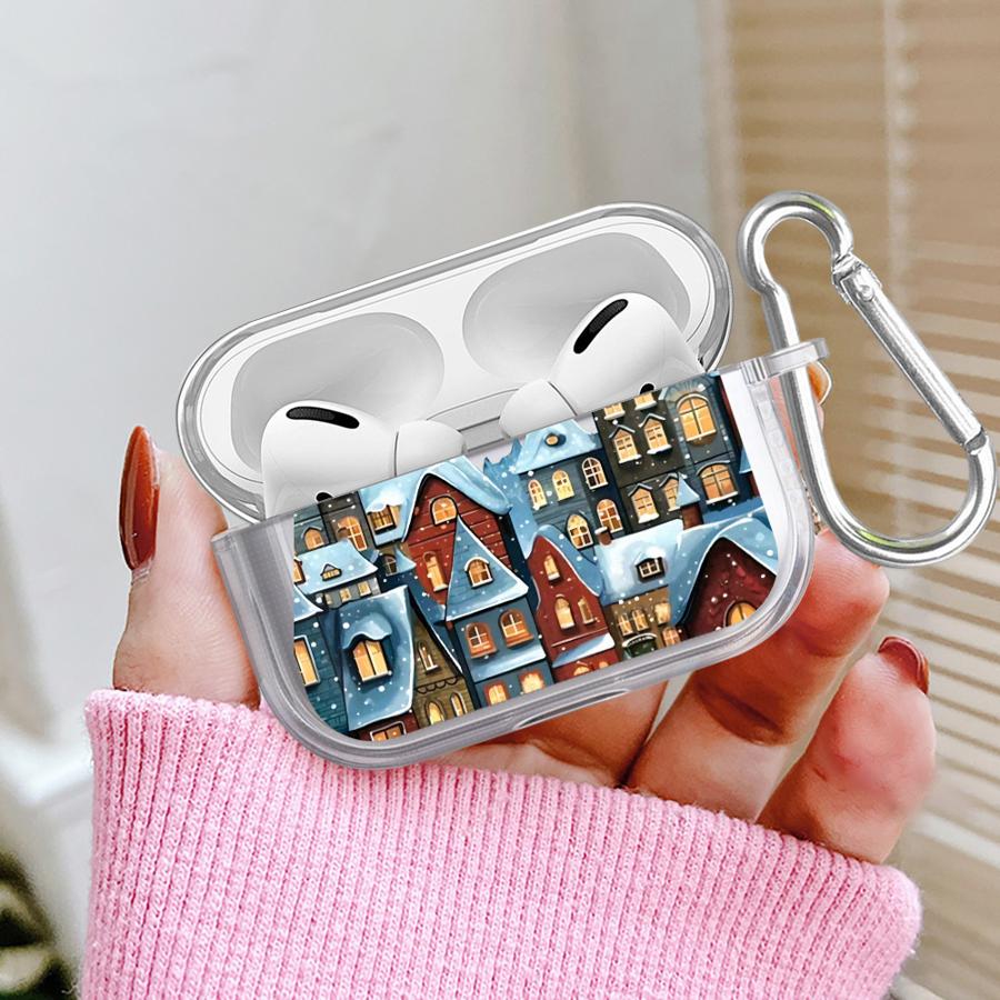 Winter Schnee Weihnachten Hülle Für Airpods Pro3 3 4 Pro 1 Pro2 2 Klare Kopfhörerhüllen Abdeckung
