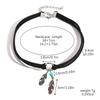 Velvet Choker Black Leather Choker Necklace Antique Color Feather Shape Charm Multilayer Chain Necklace