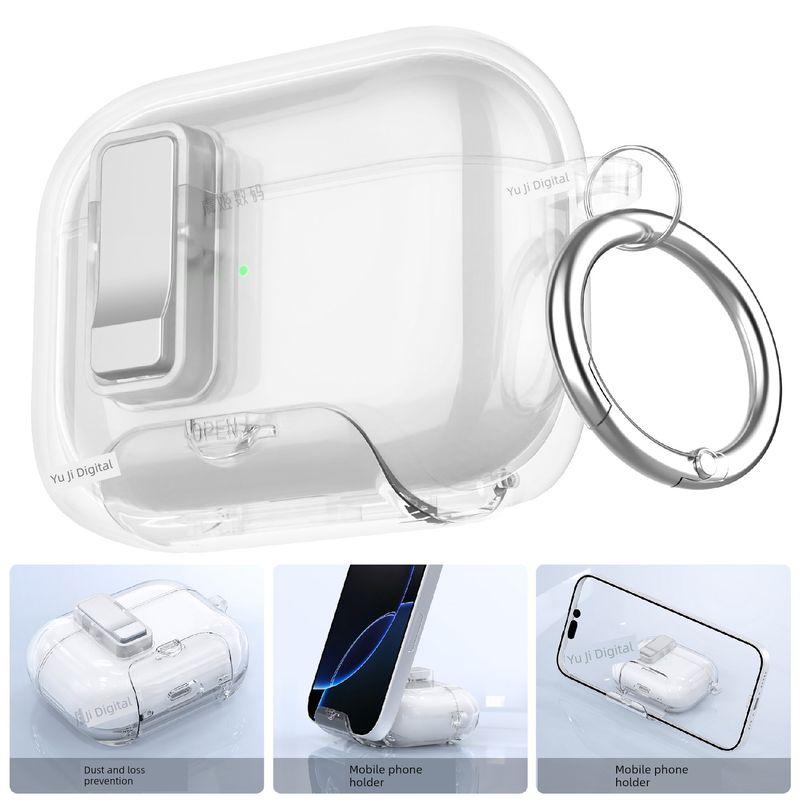 

Automatic Bounce Cover Protective Case 24 Earphone Transparent Anti-Lost and Anti-Fall Soft Case 4 Generation Creative Dustproof Earphone Sleeves Apple Airpods Pro 2 Transparent