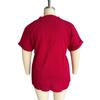 V Neck Casual Simple Summer Blouse Large Size Short Sleeve Fashion Elegant Buttons Shirts Ladies Solid Color Office Tops Elegant Sweet Clothing