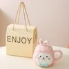 Creative Cartoon Mug Ceramic Cup Water Cup with Lid Couple Cup Children Drinking Water Cup Gift Gift