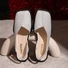Large-size Vintage Chic Sandals with A Unique Design, A Niche Style, 2026 New Model, Closed-toe, Thick Heel, Women's Foreign Trade Wholesale