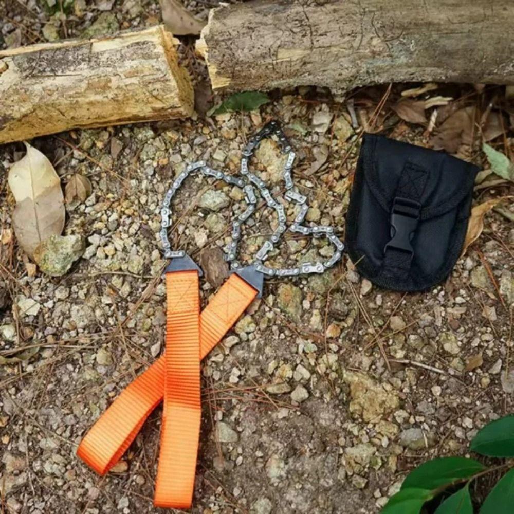 11-33 Teeth Survival Chain Saw With Pouch Pocket Manual Saw Multi Function Saw Emergency Tool