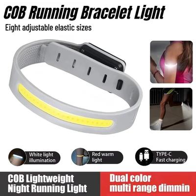 COB LED Ultra Hafif Koşu Işığı Type-C Şarj Edilebilir Şarj Edilebilir Ter Geçirmez Işık Mini Kol Bandı Ayak Bileği Gece Kampı Bisiklet için