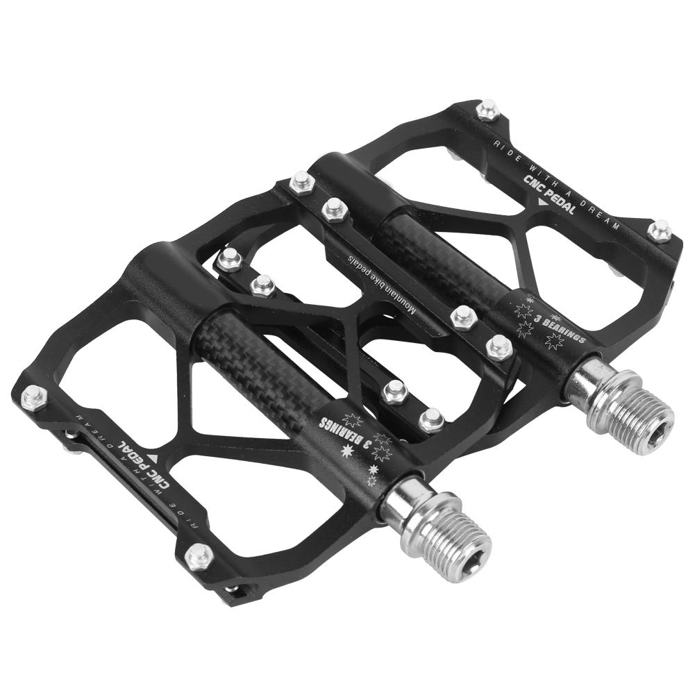 A Pair of Wheelup Aluminium Alloy Black Bearing Bike Pedal Mountain Bicycle Foot Plate Accessory Equipment