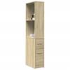 Vidaxl Narrow Bathroom Cabinet On Wheels, Sonoma Oak