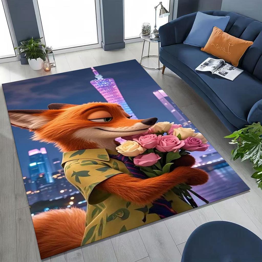 27 Style Zootopia Judy Nick Cartoon Rug for Bedroom Living Room Sofa Home Doormat Decor, Large Kids Non-slip Floor Mat Gift