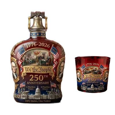 Historical American 250th Anniversary Commemorative Whiskeys Serving Set Commemorative Whiskeys Bottle