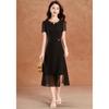 Women's Elegant Hollow-out A-line Little Black Dress