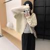 Spring and Autumn New Double Zipper Hooded Knitted Cardigan Women's Fashion Solid Color Loose Sweater Jacket