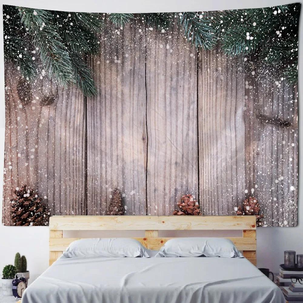 Kış Sabahı Ren Geyiği kardan adam Noel Ağacı Duvar Asılı Goblen Noel Duvar Asılı Ağaç Duvar Asılı Muhteşem Noel Ağacı Şömine Hediyeler