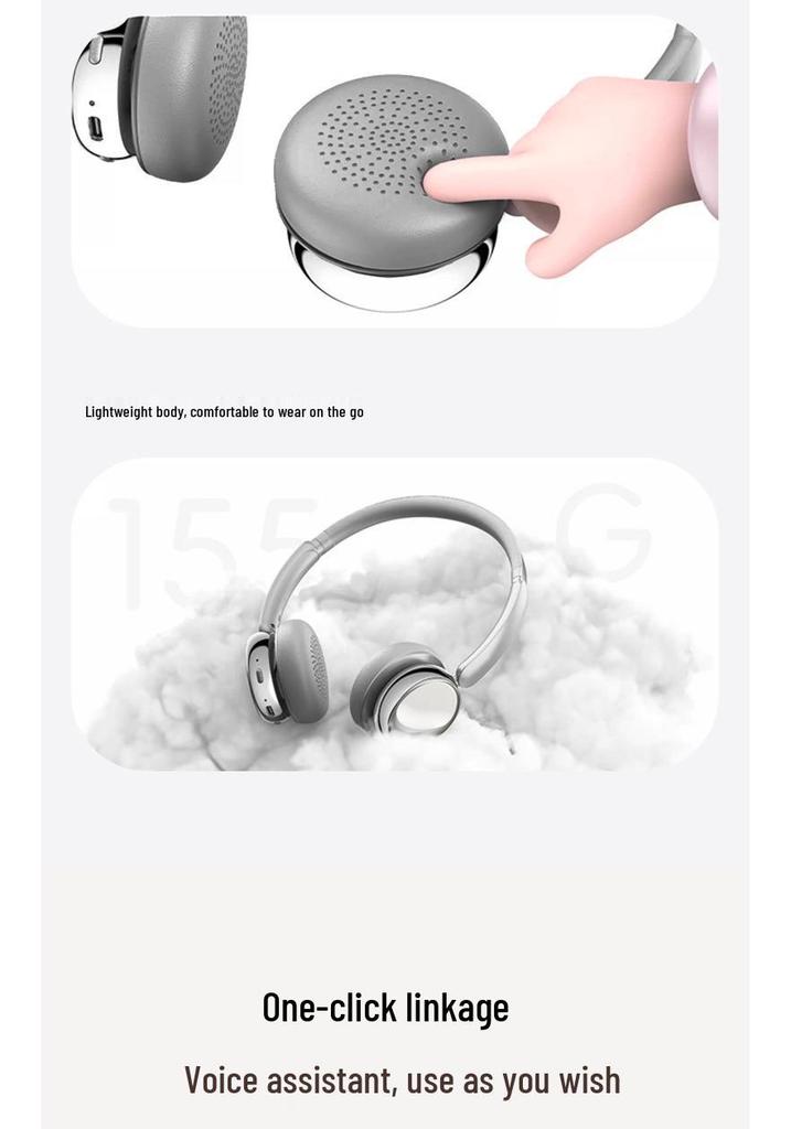 Retro Bluetooth Over-Ear Headphones, Noise Cancelling, Long Battery Life, HiFi Stereo, Wireless 5.4, Sports & Gaming Headset