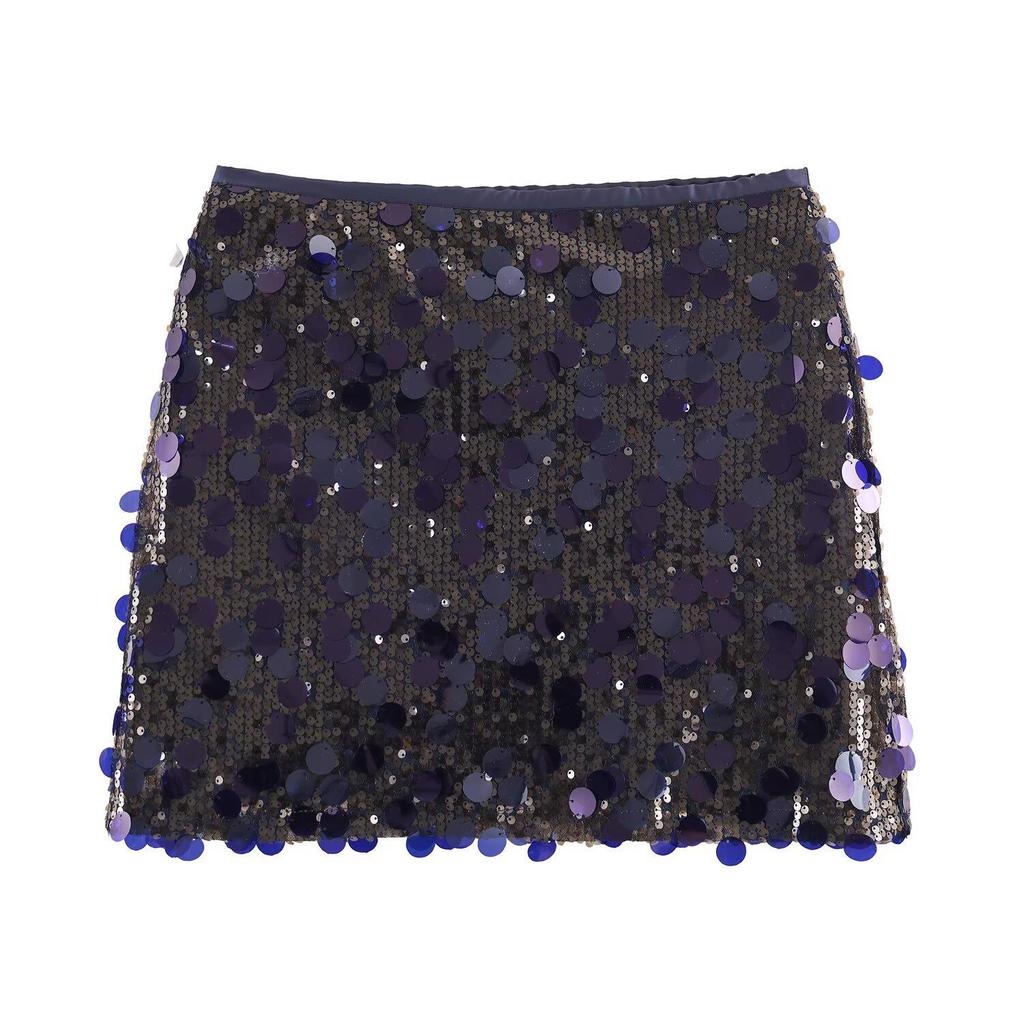 2026 Winter Women's European & American Style Sequin Miniskirt: Sexy Hip-Hugging Short Skirt