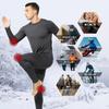 Arjen Kroos Warm Long Crew Top and Bottom CK3708 Dark Gray 1 XXL Men's Innerwear, Moisture-Wicking, Heat-Retaining, Comfortable, Open-Front, Stretchy,