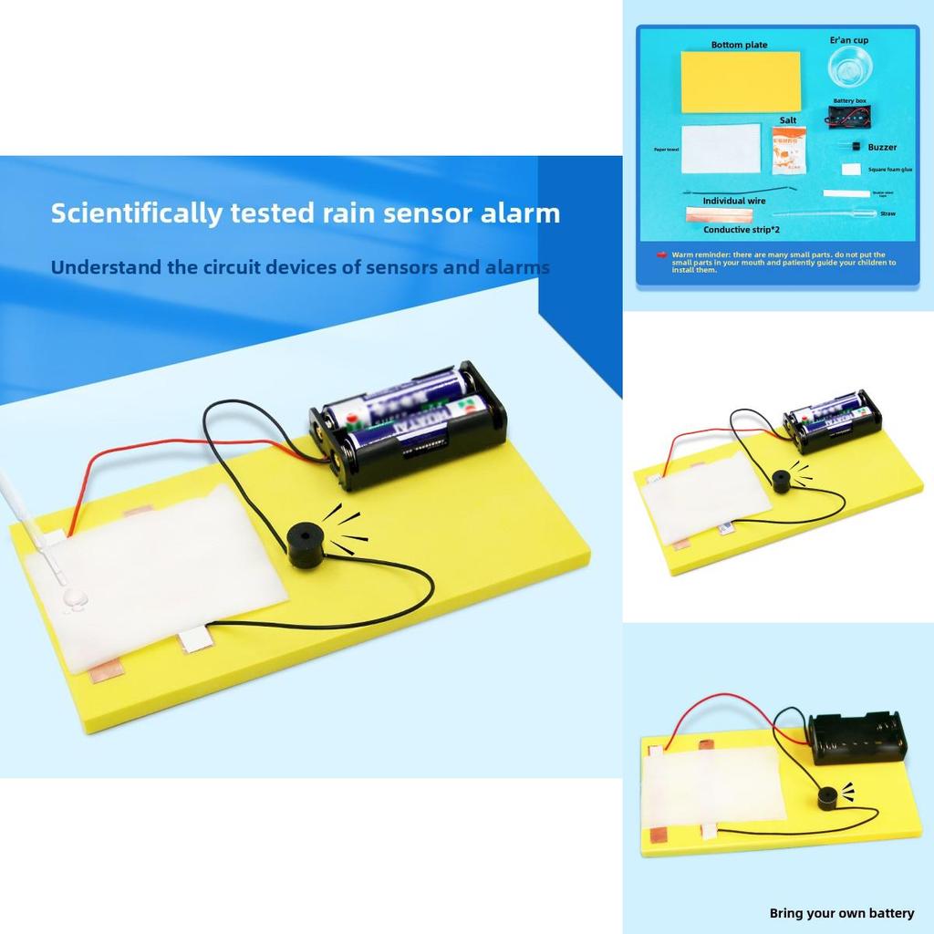 Science Experiment Diy Rain Alarm Kit With Physics Materials For Childrens Educational Activity
