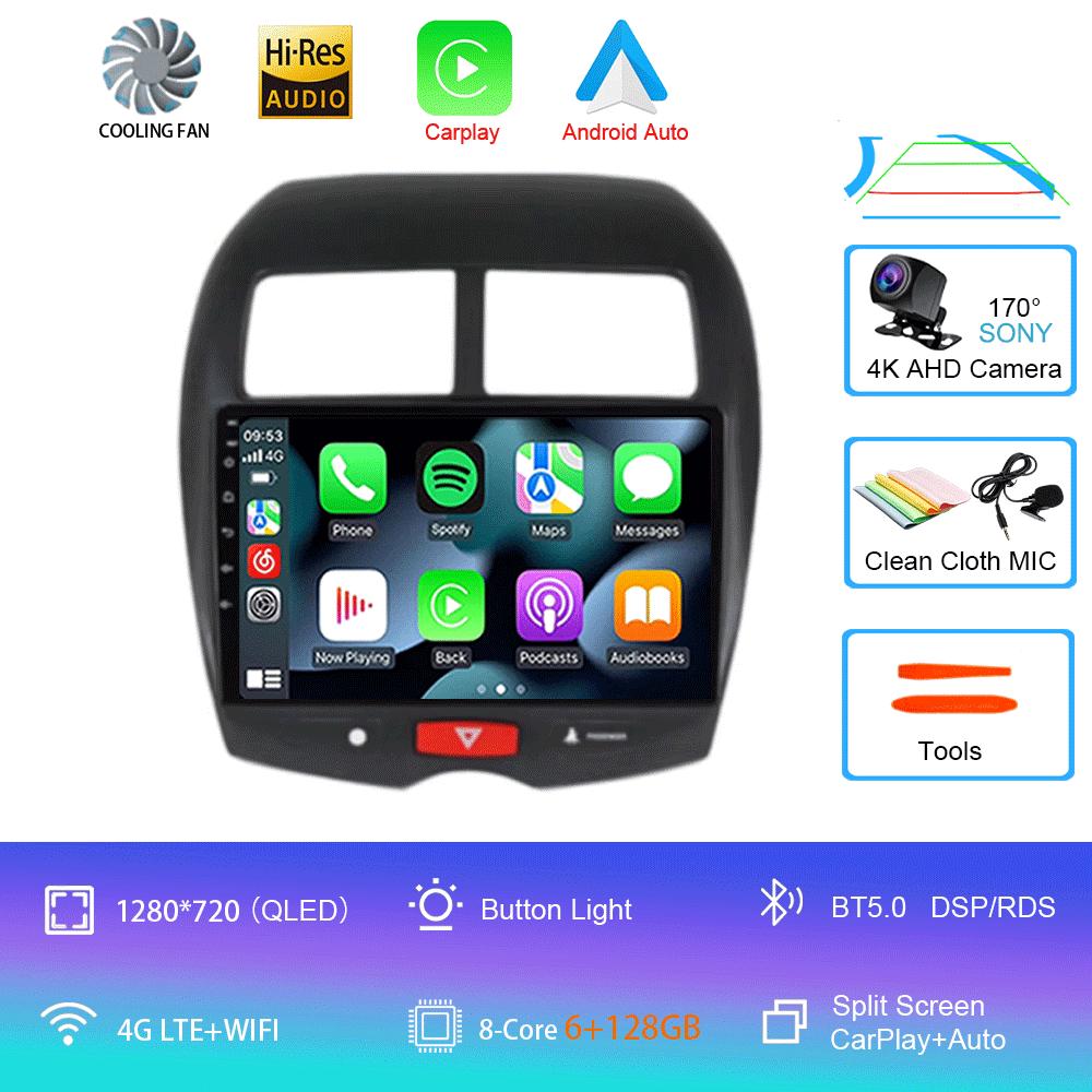 For Mitsubishi ASX 1 2010 2011 2012 2013 2014 2015 2016 Car Radio Android 14 Carplay GPS Multimedia Video Player 2din DVD Stereo