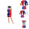 Magnifique costume d'Halloween pour fille avec un design Harley Quinn de Suicide Squad pour enfants