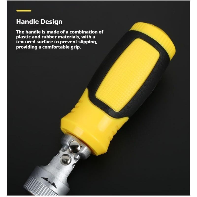 13-in-1 Ratchet Repair Screwdriver Set Flat Phillips Plum Blade Screwdriver Chrome Vanadium Steel