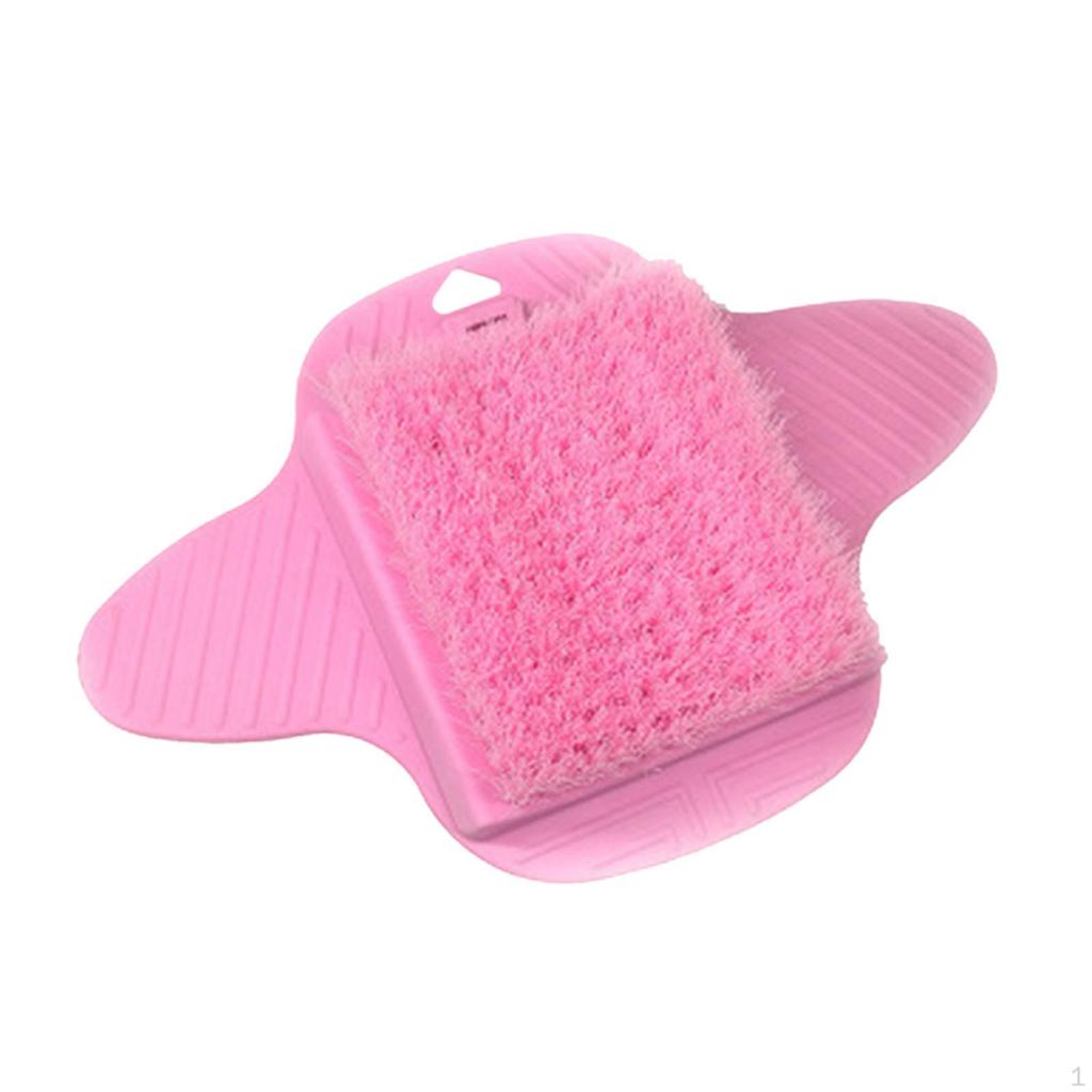 Foot Care Mat for Shower with Scrubber and Cleaning Brush