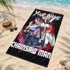 Chainsaw Man Custom Name Beach Towels Also Serve As Bath Towels Summer Essential a Musthave for the Outdoors the Beach and the Pool