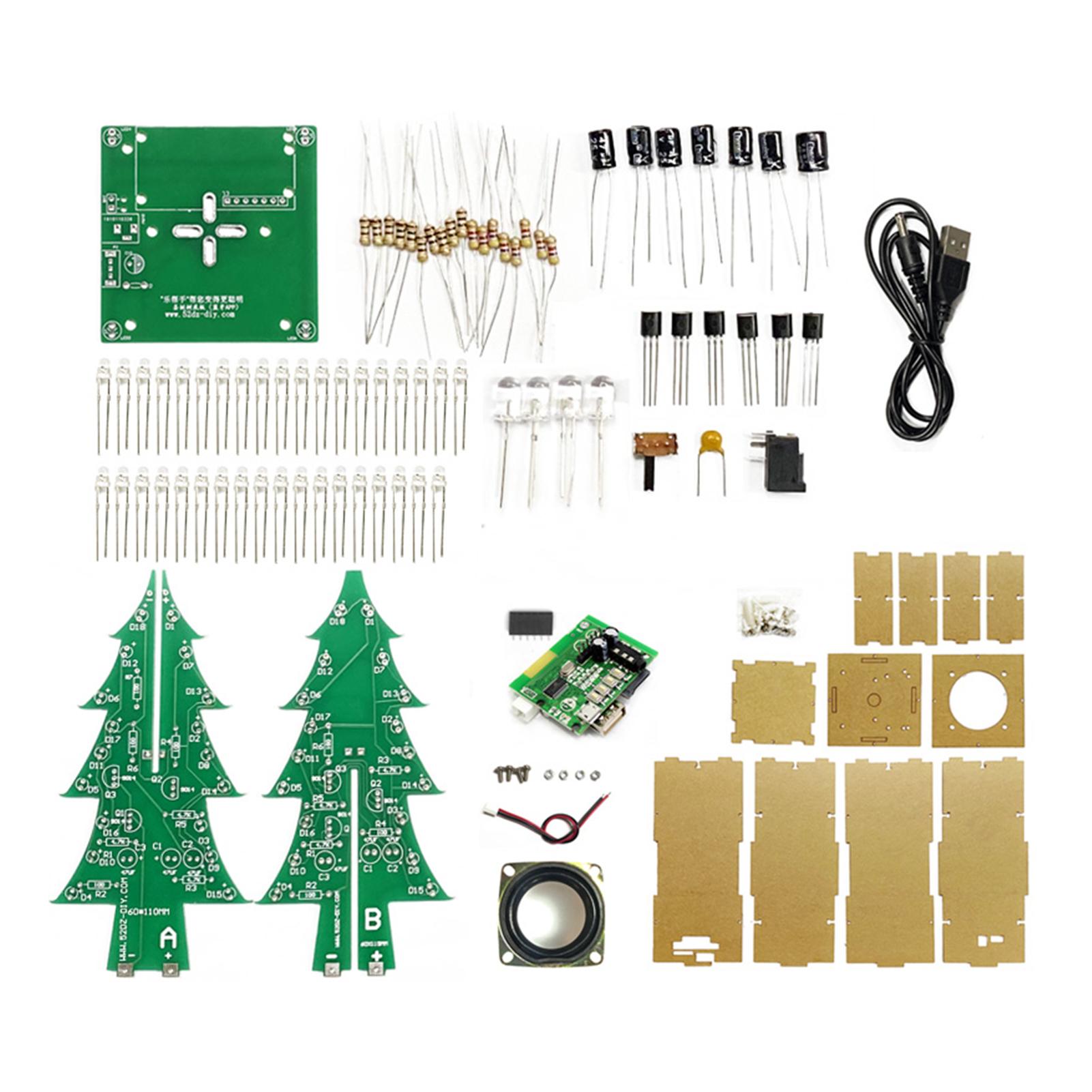 

Bluetooth Music LED Lights Рождественская елка DIY Kit для практических занятий Электроника DIY
