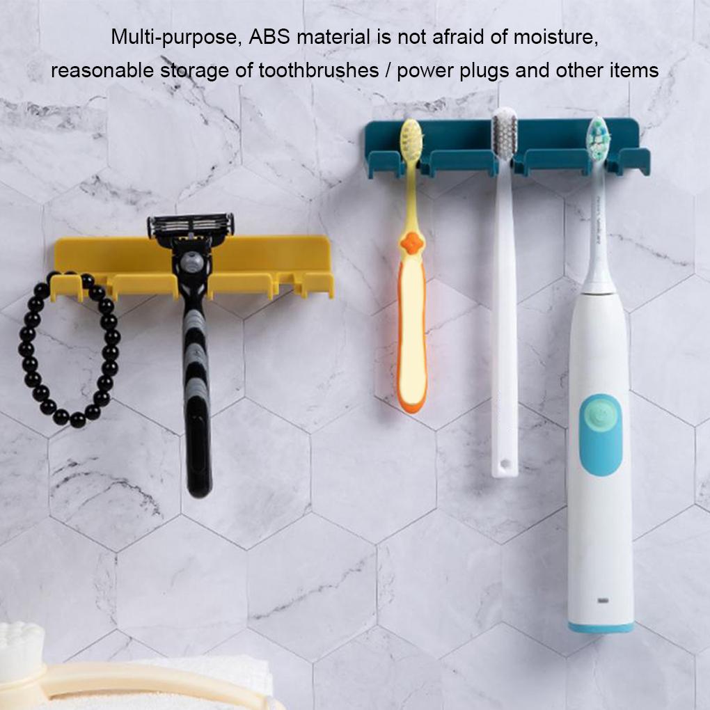 Wall-mounted Hook Tooth Brush Holder Door Bag Hooks Storage Organizer Multi-purpose Hanger Accessory for Kitchen Bedroom