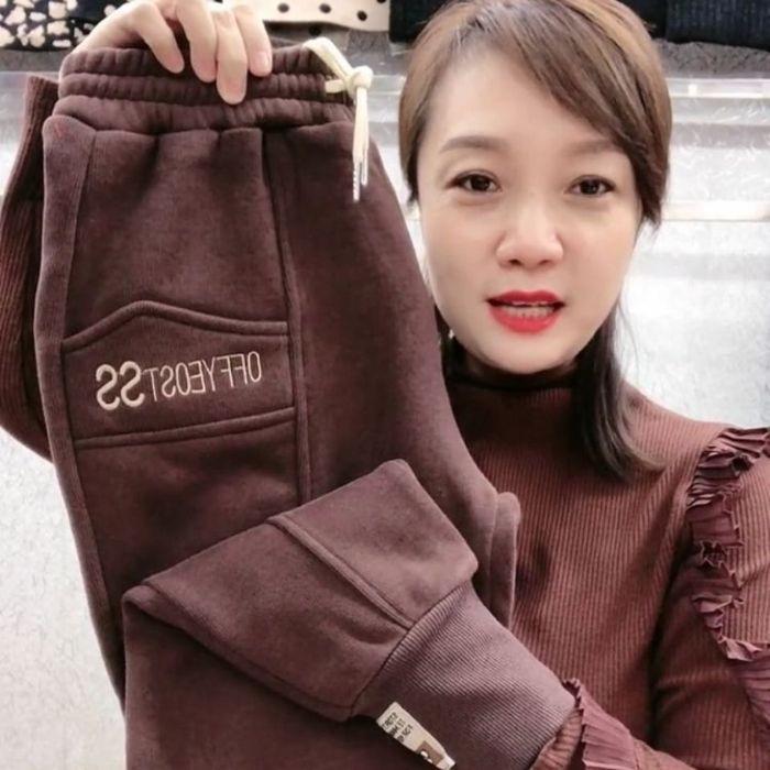 Женские джоггеры большого размера с вышивкой: Флисовые/Нефлисовые, Утепленные, Свободные, Стройнящие Шаровары для Осени/Зимы 3XL