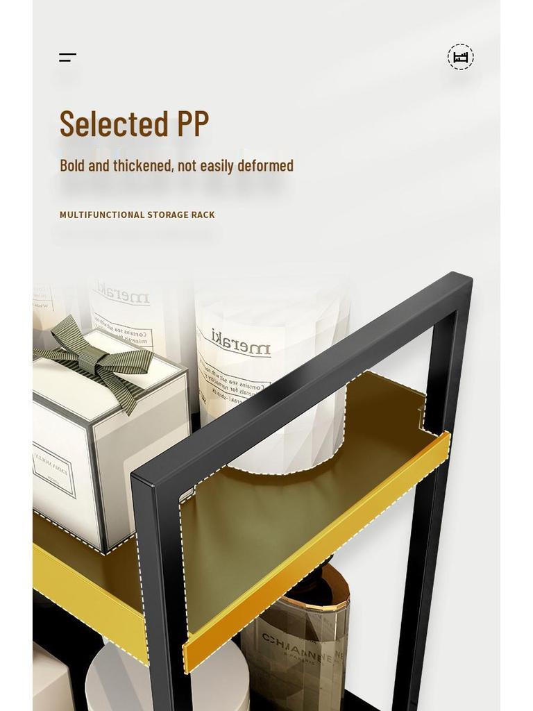 Double-Layer Desktop Storage Rack for Perfume, Cosmetics, Bathroom, Dressing Table, and Kitchen Organization