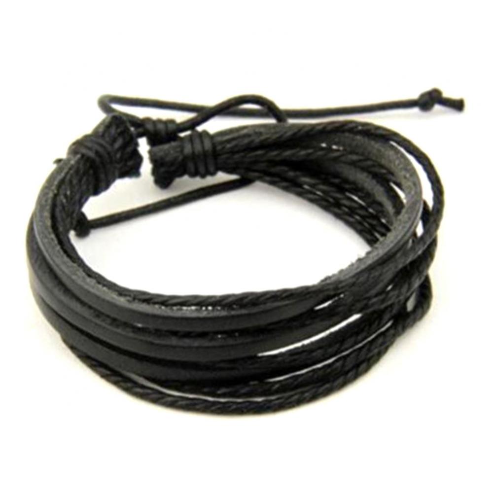 

Винтажный мужской женский многослойный браслет из искусственной кожи, ювелирные изделия