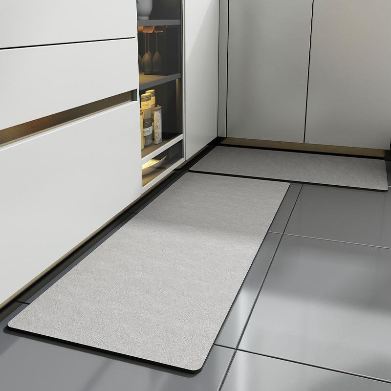 Weiche Badezimmer-Bodenmatte aus Kieselgur, schnell trocknende saugfähige Haushaltsmatte für das Badezimmer, rutschfeste Toiletten-Fußmatte, Teppich-Fußmatte