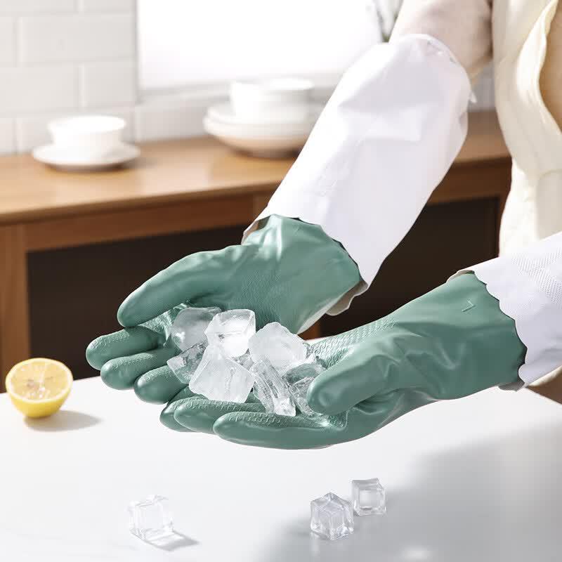 Meiliya Long Warm Waterproof Kitchen Cleaning Gloves (2-Pack)