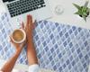 Vinyl Desk Mat with Stylish Moroccan Print 100x50 cm