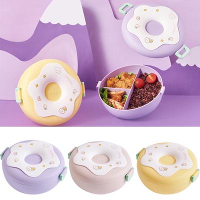 Lunch Box Cute Children's Large Capacity Compartment Food Box With Lid Portable Student Lunch Box Bento Box