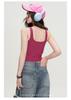 Summer Trendy Hot Girl Fashion Vest Strap Slimming Sleeveless Solid Color Slimming Bottom Top
