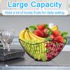 Metal Fruit Basket Houseware Wire Fruit Basket Snack Bread Storage Basket for Kitchen Dining Table