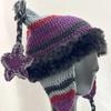 Japonský designér Pentagram Čepice Beanie Dámská Podzim Zima Teplá Ochrana uší Ručně pletená čepice Kočičí uši Pruhovaná čepice Y2K