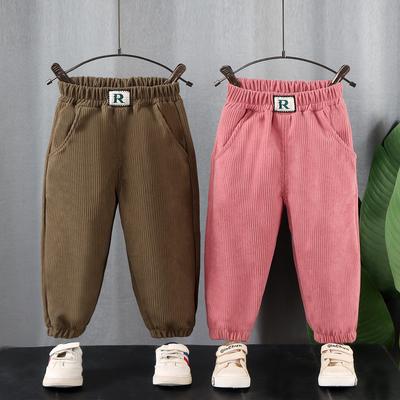 Jungenhosen Frühling und Herbst Mädchen Cord Locker Lässige Hosen Kinder Sporthosen