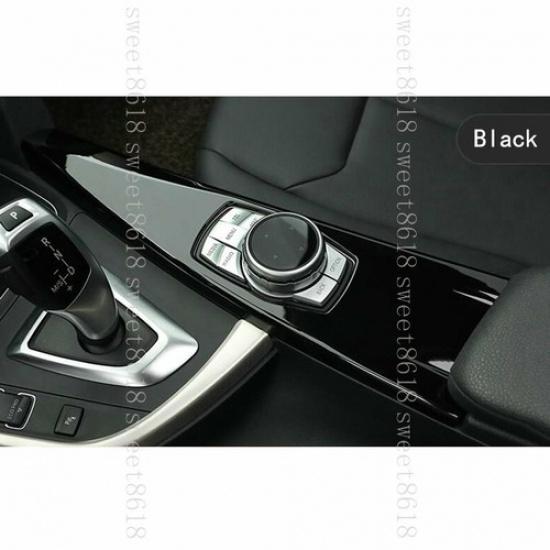 Black Center Multi-media Buttons Panel Cover Trim For BMW 3 4 Series 3GT 13-18