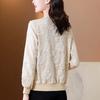 Women's Jacquard Jackets  Short Coats High-end Casual Outwear Loose Outer Spring Autumn Clothing Coat