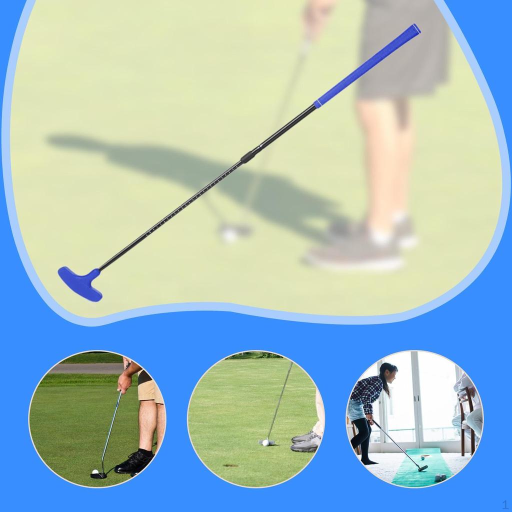 Golf Putter Retractable Adjustable Length AntiSlip Grip for Men Two Ways Club Home
