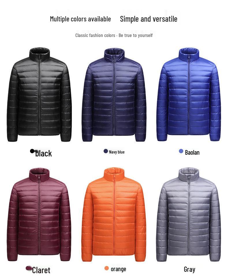 Men's 2025 Lightweight Hooded Down Jacket - New Arrival Winter Stand Collar Short Outerwear