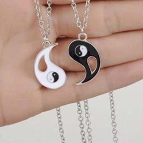 Necklace Meaningful Comfortable Pendant White Taichi Wearing Black Yin Yang Necklace Party Jewelry