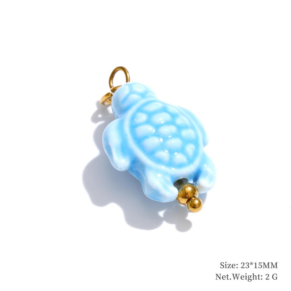 

Yhpup 1PC Fashion Enamel Fish Turtle Flower Insect Stainless Steel Charm DIY Accessories Making Necklace Bracelet Jewelry